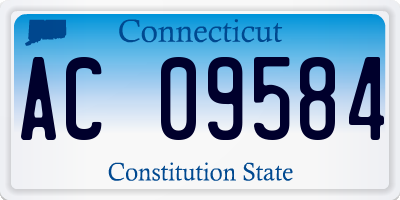 CT license plate AC09584