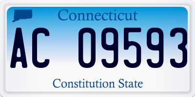 CT license plate AC09593