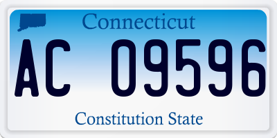 CT license plate AC09596