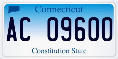 CT license plate AC09600
