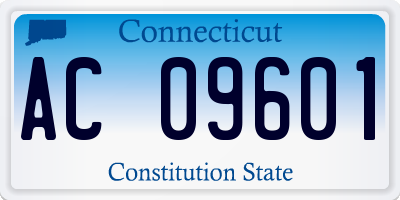 CT license plate AC09601