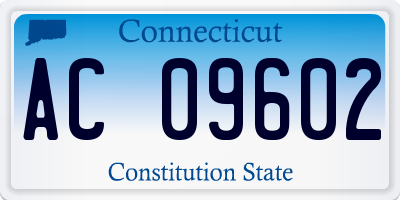 CT license plate AC09602