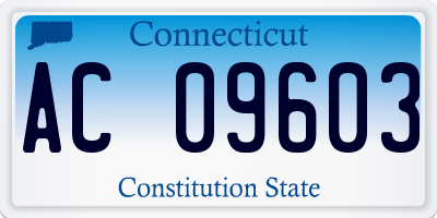 CT license plate AC09603