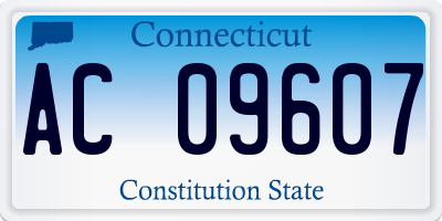 CT license plate AC09607