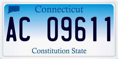 CT license plate AC09611