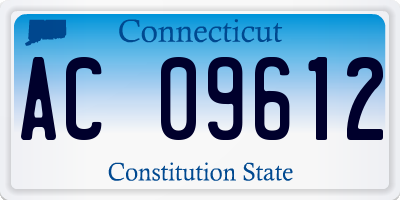 CT license plate AC09612