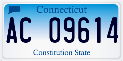 CT license plate AC09614