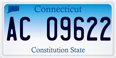 CT license plate AC09622
