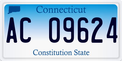 CT license plate AC09624