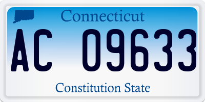 CT license plate AC09633