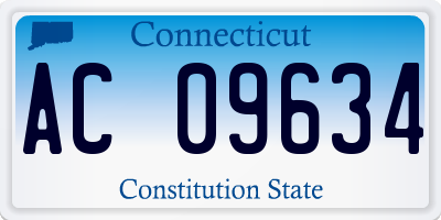 CT license plate AC09634