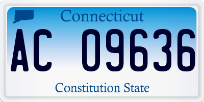 CT license plate AC09636