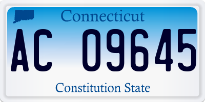 CT license plate AC09645