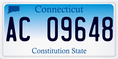CT license plate AC09648