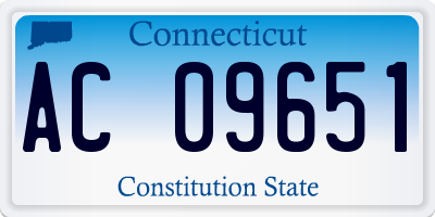 CT license plate AC09651
