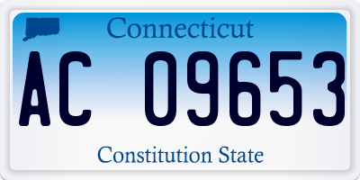 CT license plate AC09653