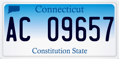 CT license plate AC09657
