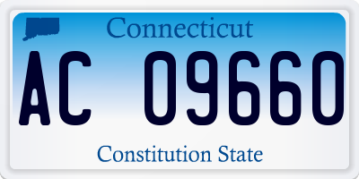 CT license plate AC09660