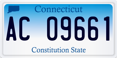 CT license plate AC09661