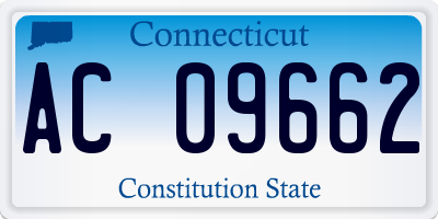 CT license plate AC09662
