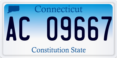 CT license plate AC09667