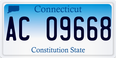 CT license plate AC09668