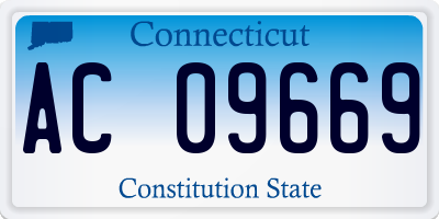 CT license plate AC09669