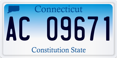 CT license plate AC09671