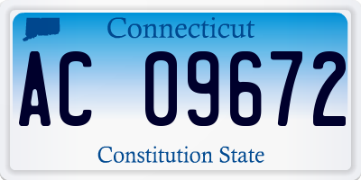 CT license plate AC09672