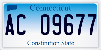 CT license plate AC09677