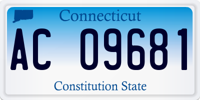 CT license plate AC09681