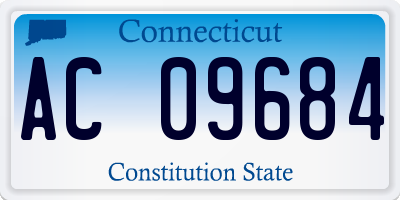 CT license plate AC09684