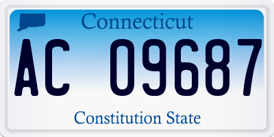 CT license plate AC09687