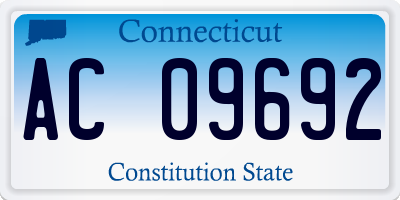 CT license plate AC09692