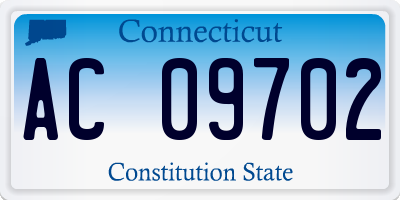 CT license plate AC09702