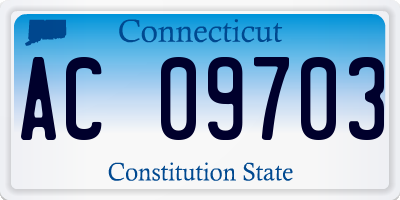 CT license plate AC09703