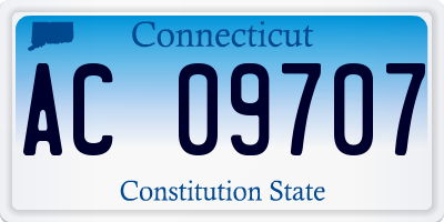 CT license plate AC09707
