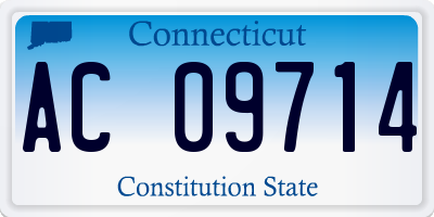 CT license plate AC09714