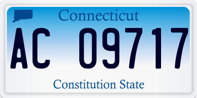 CT license plate AC09717