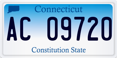 CT license plate AC09720