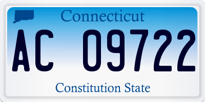 CT license plate AC09722