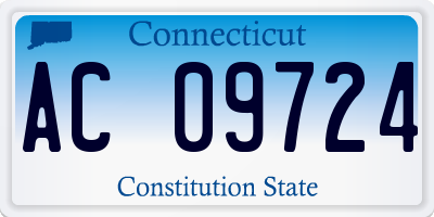 CT license plate AC09724