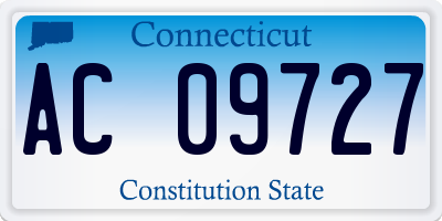 CT license plate AC09727