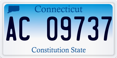 CT license plate AC09737