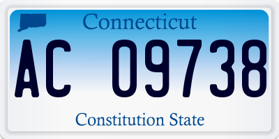 CT license plate AC09738