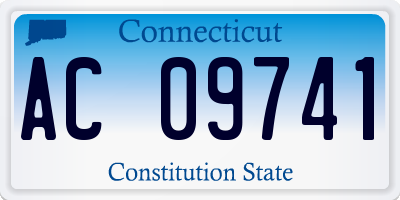 CT license plate AC09741