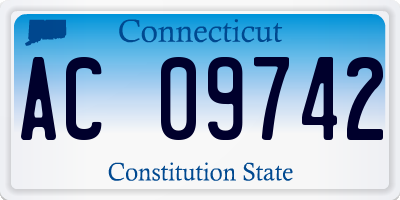 CT license plate AC09742