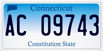 CT license plate AC09743