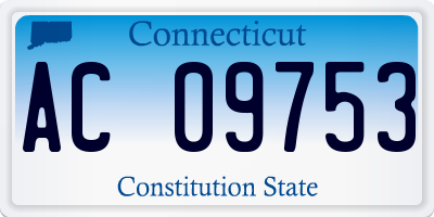 CT license plate AC09753