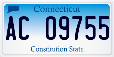 CT license plate AC09755